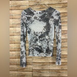 Antistar tie-dye mesh long sleeve top sz Med